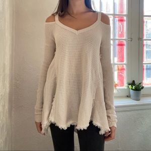 Free People cold-shoulder sweater